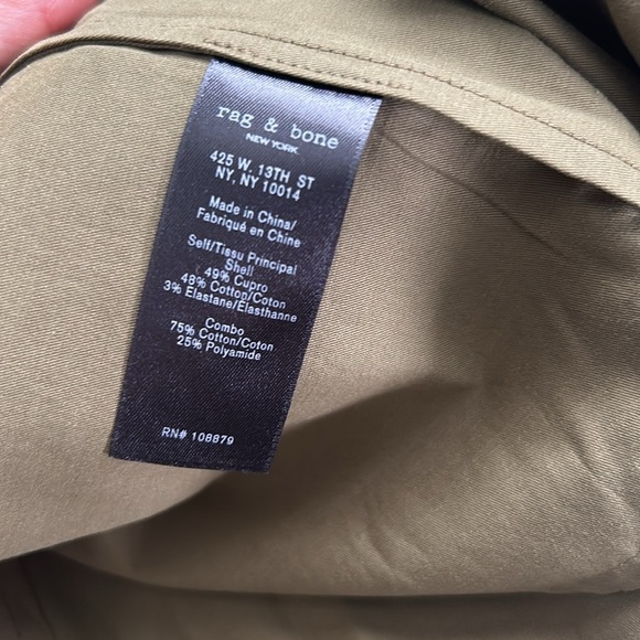 Rag and Bone Mason Shirt Dress Dark Olive Size XS - Picture 14 of 15